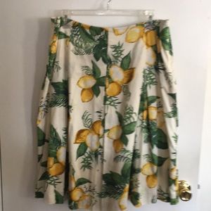 Talbots cotton lemon skirt.